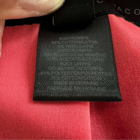 Marc Jacobs Red Tweed Cropped Belted Jacket Sz S - Picture 7 of 12